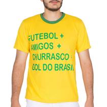 Camiseta Do Brasil Masculina Copa Do Mundo Gola Redonda