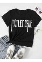 Camiseta Do Motley Crue Baby Look 100% Algodão