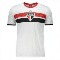 Camiseta do São Paulo Masculino Braziline Stencil Branco Camiseta do São Paulo Masculino Braziline Stencil Branco