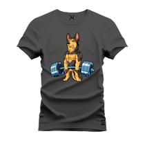 Camiseta Dog Maromba Algodão Confortável Estampada Gola Redonda