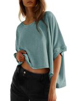 Camiseta Dokotoo Summer para mulheres plus size Crop Top