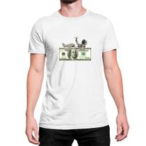 Camiseta Dólar Astronauta Avião Dinheiro Money Papel Capacete