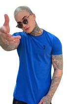 Camiseta Domshay Slim Original Azul Bic Novo Lançamento 2024