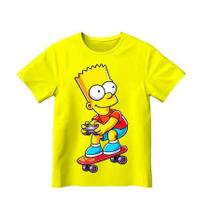 Camiseta dos Simpsons Infantil Bart Camiseta Infantil