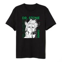 Camiseta Dr Stone Senku Anime Lançamento Algodão Camiseta Dr Stone Senku Anime Lançamento Algodão