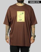 Camiseta DR7 Street Café Eu Vou (Tamanho Extra) - Marrom