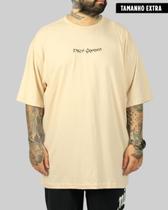 Camiseta DR7 Street Filtrando A Vida (Tamanho Extra) - Bege
