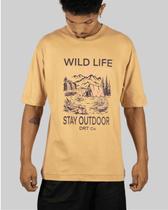 Camiseta DR7 Street Oversized Wild Life - Caqui