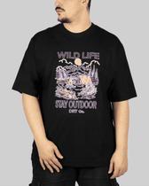 Camiseta DR7 Street Oversized Wild Life - Preto