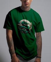 Camiseta Dragão Verde Unissex Várias Cores 100% Algodão