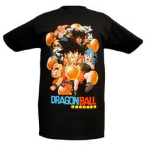 Camiseta Dragon Ball com estampa dupla para crianças e adultos