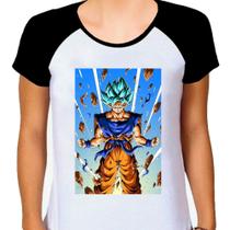 Camiseta Dragon Ball Z Goku Branca Feminina09