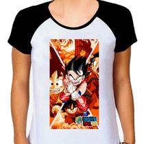 Camiseta Dragon Ball Z Goku Branca Feminina11