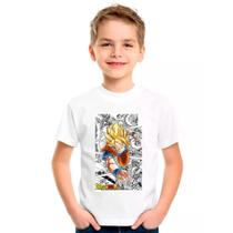 Camiseta Dragon Ball Z Goku Branca Infantil07