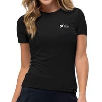 Camiseta Drop Shot Baby Look Logo Preto