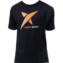 Camiseta Drop Shot Game 2.0 Preta e Laranja Masculina