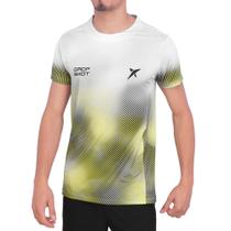 Camiseta Drop Shot Ralff Abreu W25 Branco Cinza e Amarelo