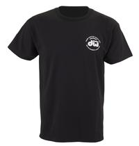 Camiseta Drum Workshop, Inc. de manga curta para homens preta tamanho M