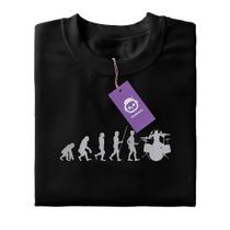 Camiseta Drummer Evolution para Músicos e Amantes da Música