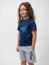 Camiseta Dry Cool Infantil Vector Manga Curta Marinho