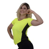 Camiseta Dry Detalhe Lateral Furadinho Fitness Feminina Academia Treino