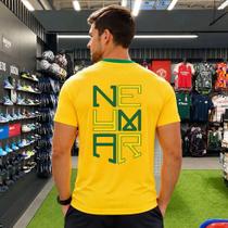 Camiseta Dry Fit Amarela Rumo Ao Hexa Brasil Neymar Junior Camiseta Dry Fit Amarela Rumo Ao Hexa Brasil Neymar Junior