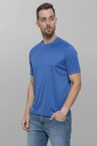 Camiseta Dry Fit Comfort com Elastano Azul Royal - Proteção UV 50