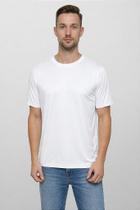 Camiseta Dry Fit Comfort com Elastano Branca - Proteção UV 50