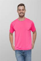 Camiseta Dry Fit Comfort com Elastano Rosa Neon - Proteção UV 50
