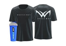 Camiseta Dry Fit + Coqueteleira - Muscle Way
