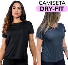Camiseta Dry-fit Feminina Fitness Academia Pilates Treino