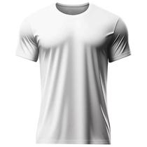 Camiseta Dry Fit Leve Masculina Microfuros Anti SuorEsportiva - Branco