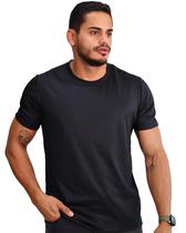 Camiseta Dry Fit Masculina 100% Poliester Academia, Corrida, Uniforme (Preta)