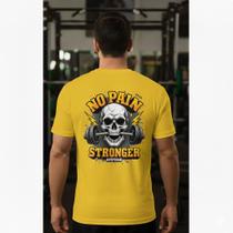 Camiseta Dry Fit Masculina Academia Treino Monstro Motivacional No Pain No Gain Leve Secagem Rápida Camiseta Dry Fit Masculina Academia Treino Monstro Motivacional No Pain No Gain Leve Secagem Rápida