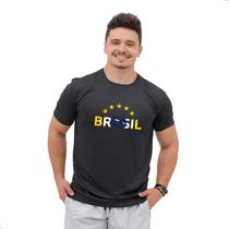 Camiseta Dry Fit Masculina Leve Academia Estampa Brasil Cores