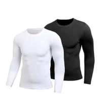 Camiseta Dry Fit Proteção UVA UVB Kit Camisa Manga Longa Masculina Esportiva Alta Transpiração Macia
