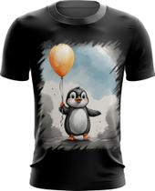 Camiseta Dryfit Bebê Pinguim com Balões Crianças 20