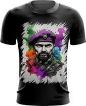 Camiseta Dryfit Boina Roxa Soldado Batalhão 7 Camiseta Dryfit Boina Roxa Soldado Batalhão 7