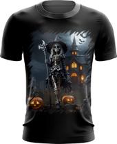 Camiseta Dryfit Bruxa Caveira Halloween 10