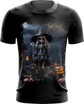 Camiseta Dryfit Bruxa Caveira Halloween 7