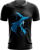 Camiseta Dryfit Bruxa Halloween Azul Festa 12