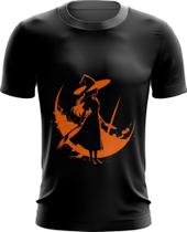 Camiseta Dryfit Bruxa Halloween Laranja 5