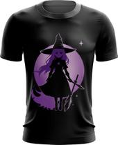 Camiseta Dryfit Bruxa Halloween Púrpura 17