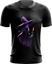 Camiseta Dryfit Bruxa Halloween Púrpura 20