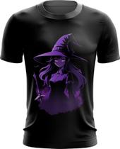 Camiseta Dryfit Bruxa Halloween Púrpura Festa 8