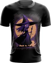 Camiseta Dryfit Bruxa Halloween Púrpura Festa 9