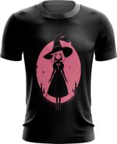 Camiseta Dryfit Bruxa Halloween Rosa 13