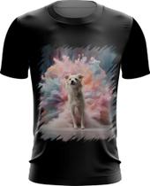 Camiseta Dryfit Cachorro Explosão de Cores Hipnotizante 1