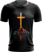 Camiseta Dryfit da Cruz de Jesus Igreja Fé 13 Camiseta Dryfit da Cruz de Jesus Igreja Fé 13
