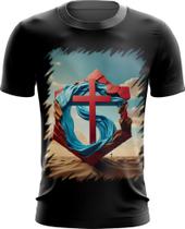 Camiseta Dryfit da Cruz de Jesus Igreja Fé 21